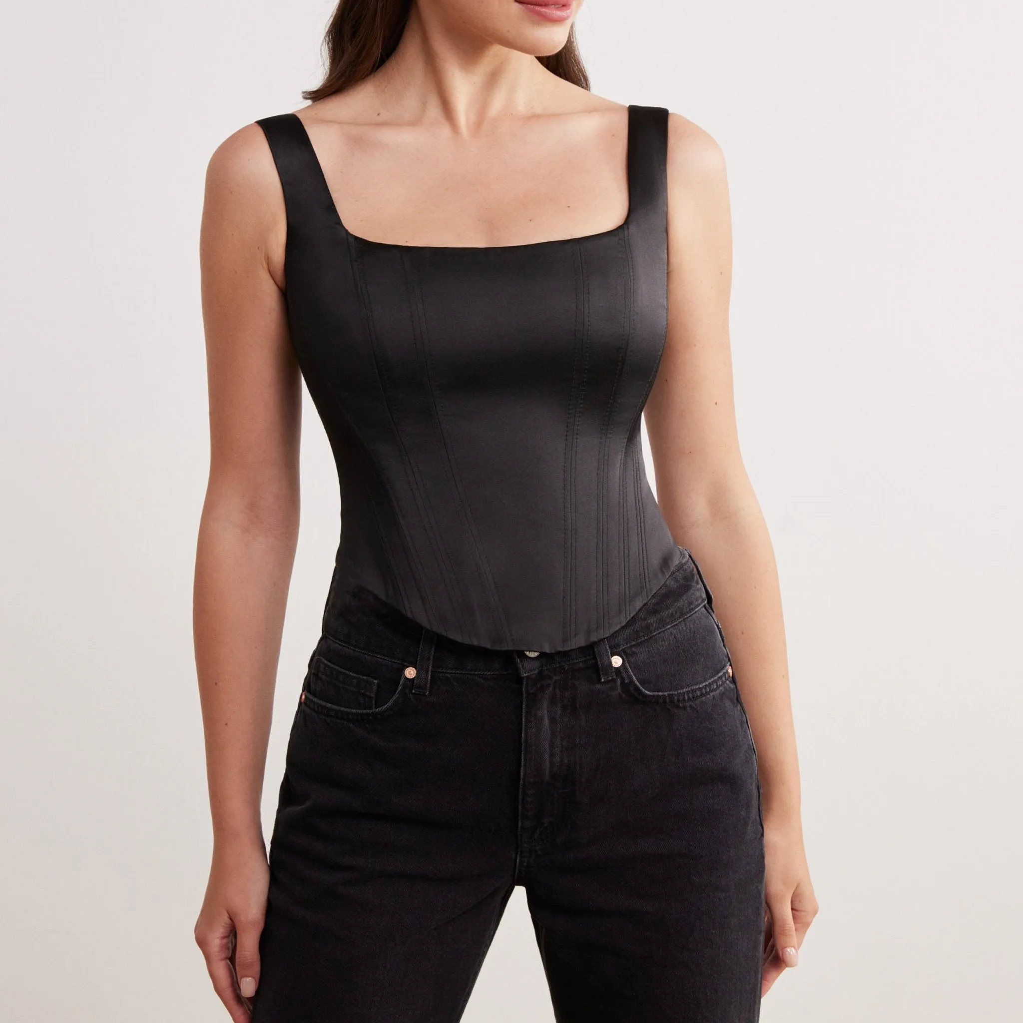 Square Neck Corset Top