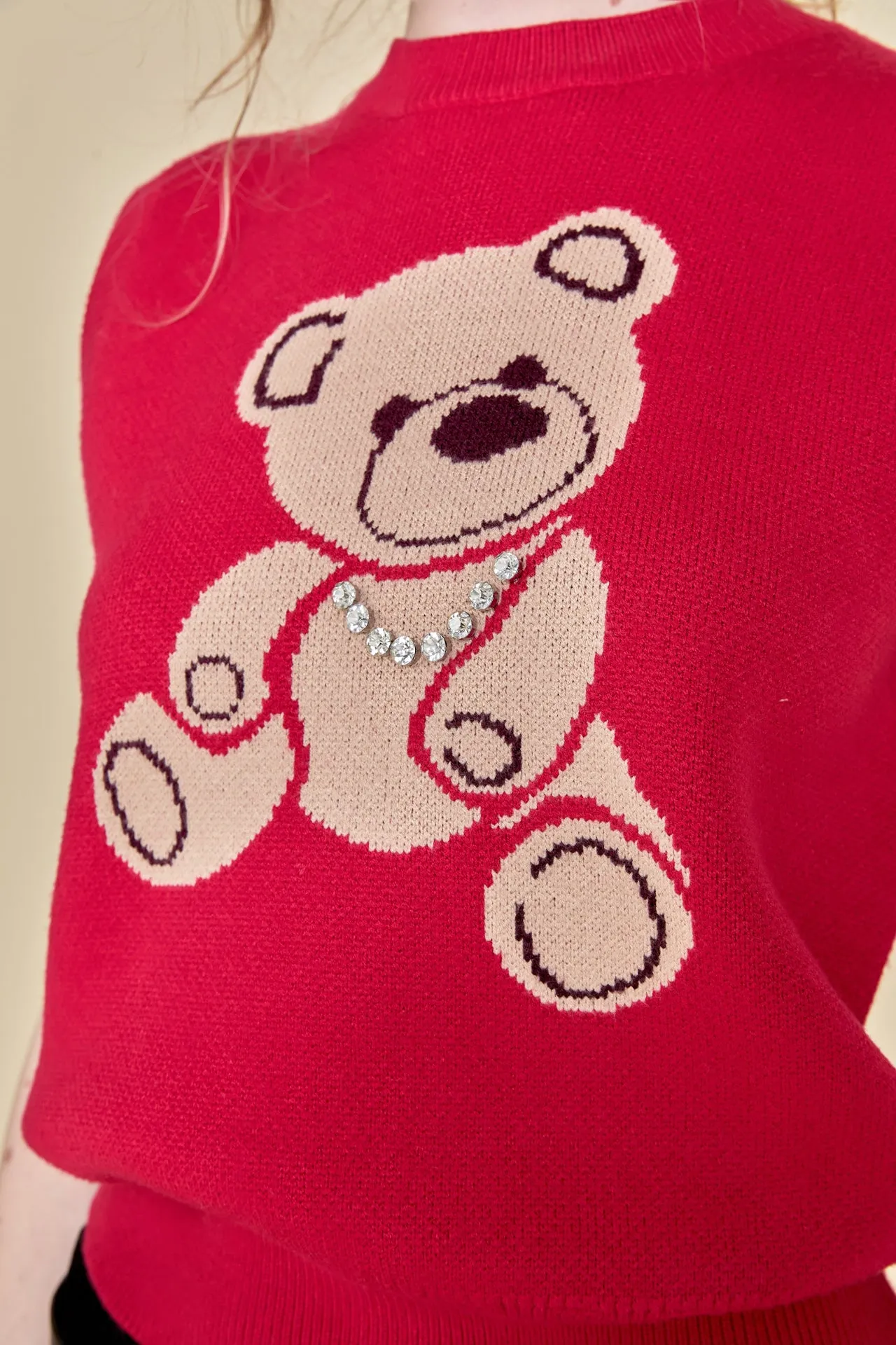 Teddy Bear Knit Vest