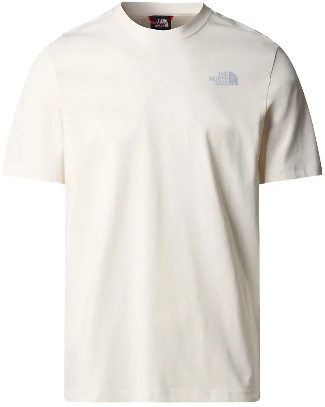 The North Face Mens Vertical NSE T Shirt Gardenia White Dusty Periwinkle