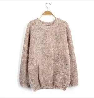 VenusFox Fashion Warm O-Neck Long Sleeve Loose Sweater