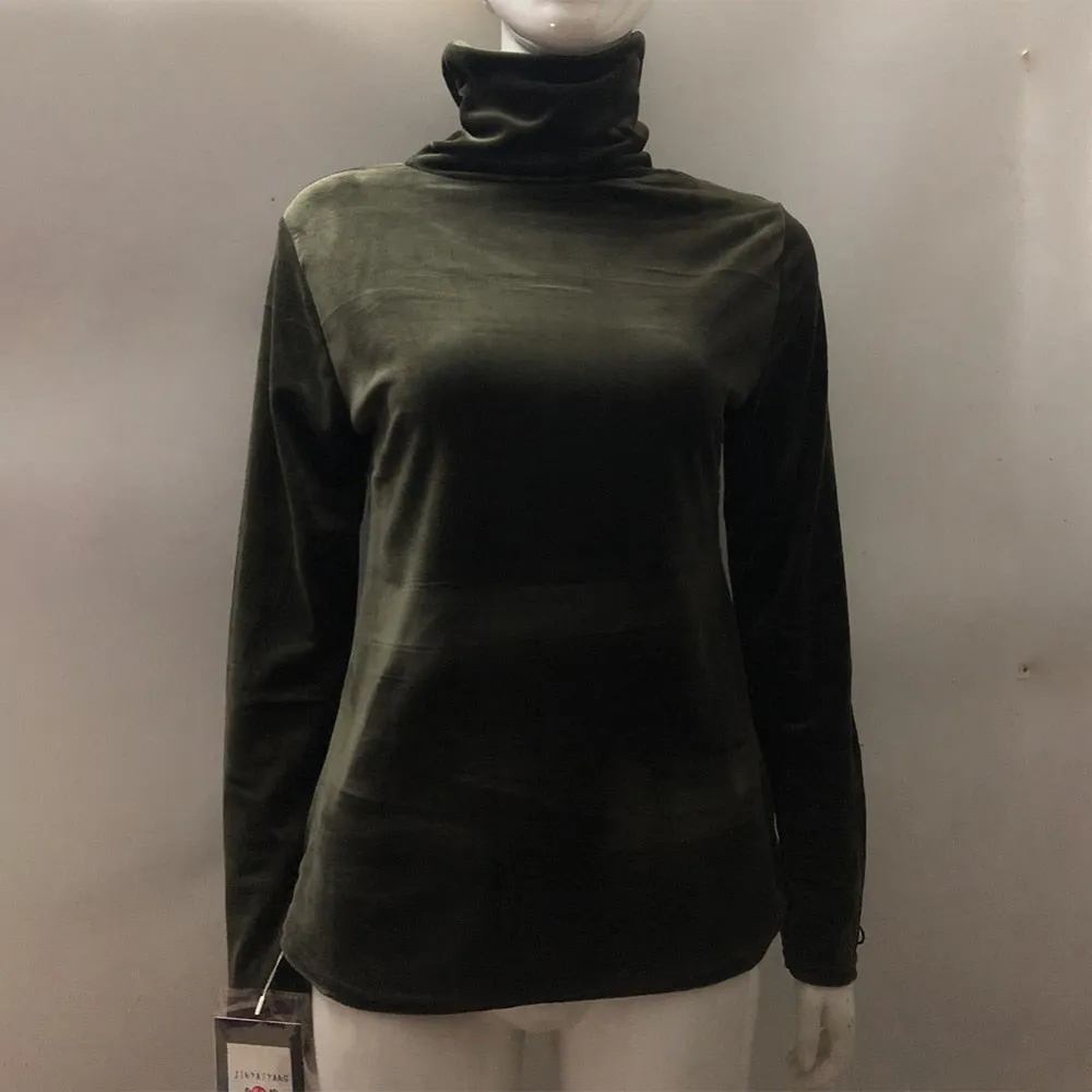 VenusFox Velvet Warm Half Turtleneck Sweaters