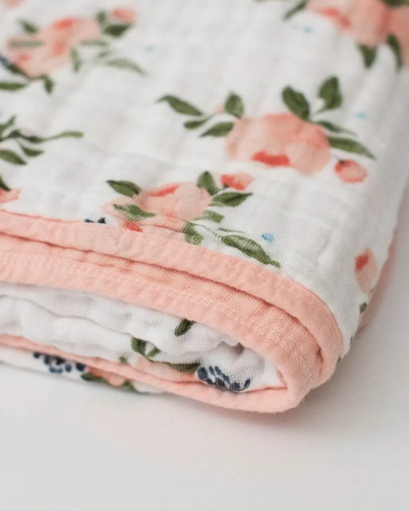 Watercolor Roses Muslin Quilt