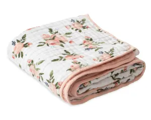 Watercolor Roses Muslin Quilt