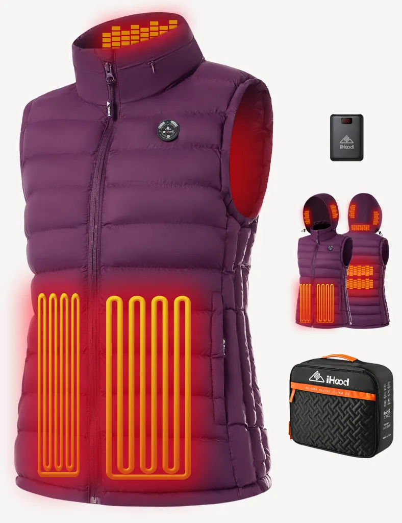 Women's Heated Vest with Retractable Heating Hood