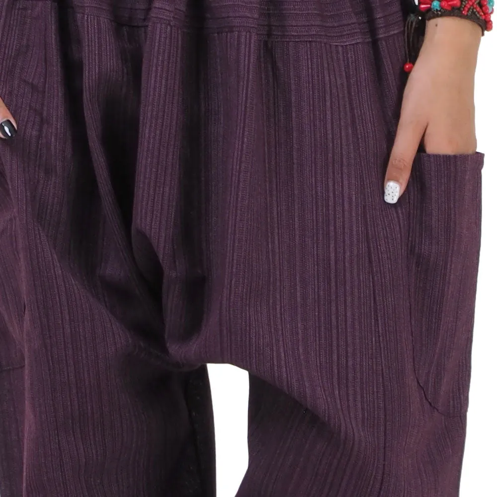 Women's Pinstripe Harem Pants Purple Orchid