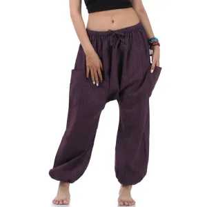 Women's Pinstripe Harem Pants Purple Orchid