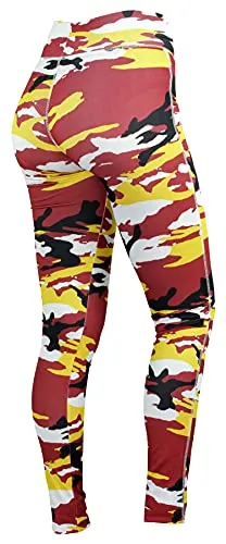 Zubaz NFL Women's Camo Leggings, Team Options (Washington Football Team, Medium)