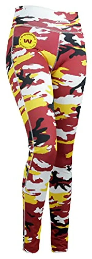 Zubaz NFL Women's Camo Leggings, Team Options (Washington Football Team, Medium)